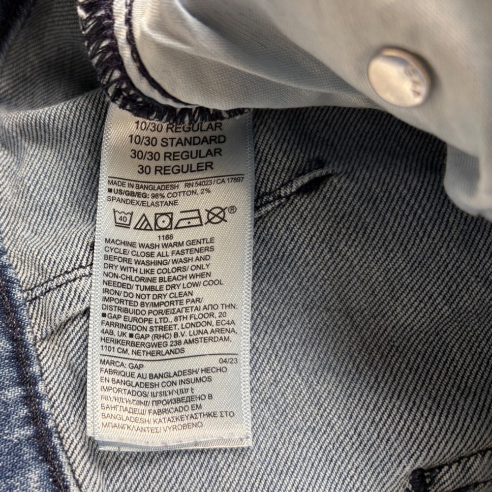 Gap 70s Flare Jeans Sailor Button‎ High Rise 10/30R Blue Wash - Picture 6 of 9